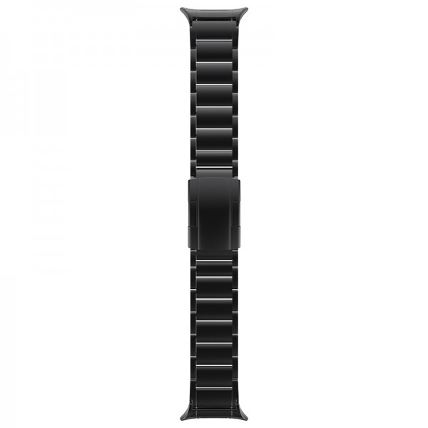 For Samsung Galaxy Watch Ultra / Ultra 2025 Three Beads Tortoise Buckle Titanium Steel Watch Band(Black)