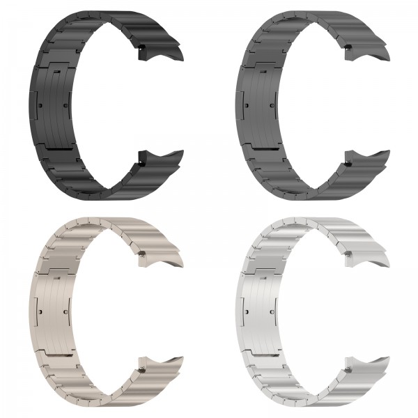 For Samsung Galaxy Watch6/6 Classic/5/5 Pro Button Style One-bead Metal Watch Band(Black)