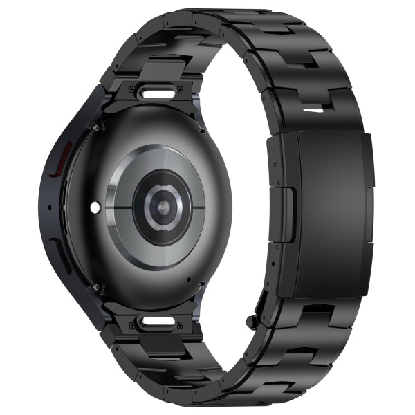 For Samsung Galaxy Watch6/6 Classic/5/5 Pro Button Style Pure Titanium Metal Watch Band(Black)