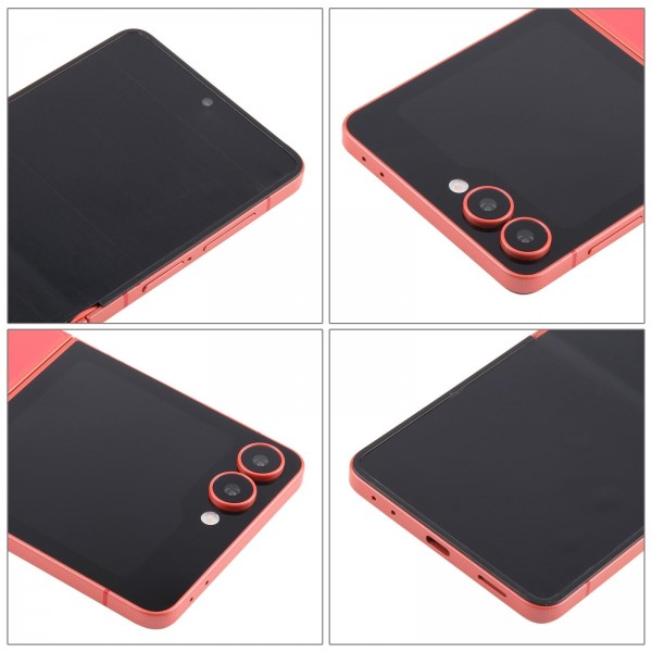 For Samsung Galaxy Z Flip7 Black Screen Non-Working Fake Dummy Display Model (Red)