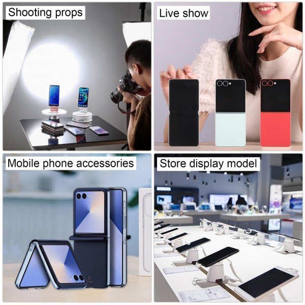 For Samsung Galaxy Z Flip7 Black Screen Non-Working Fake Dummy Display Model (Red)