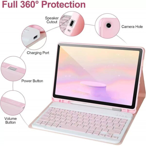 For Samsung Tab S10 FE+ 13.1 Bluetooth Keyboard Tablet Case(Black)