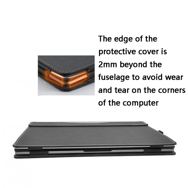 For Xiaomi Pro 15.6 2020 Laptop Anti-Drop Leather Protective Case(Dark Blue)