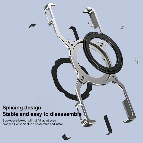 For ZTE nubia Red Magic 11 Pro / 11 Pro+ Mechanical Arm Borderless MagSafe Holder Metal Phone Case(Black Red)