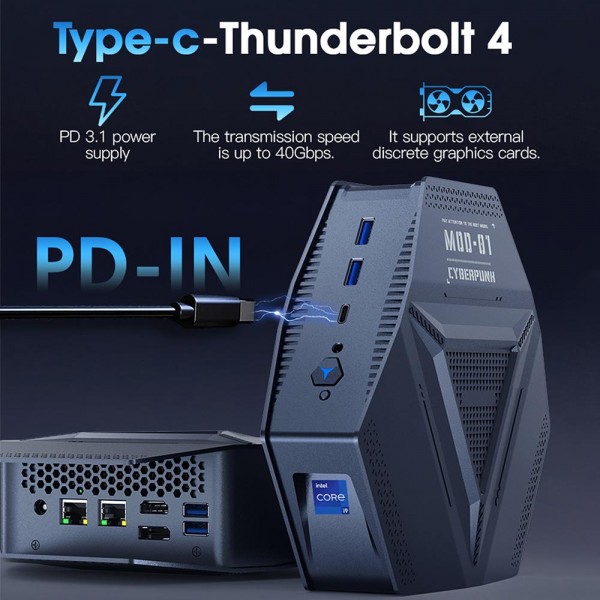 GXMO GH9 Windows 11 Mini PC, Intel Core i9 12900HK Processor, Specification:32GB+1TB(EU Plug)