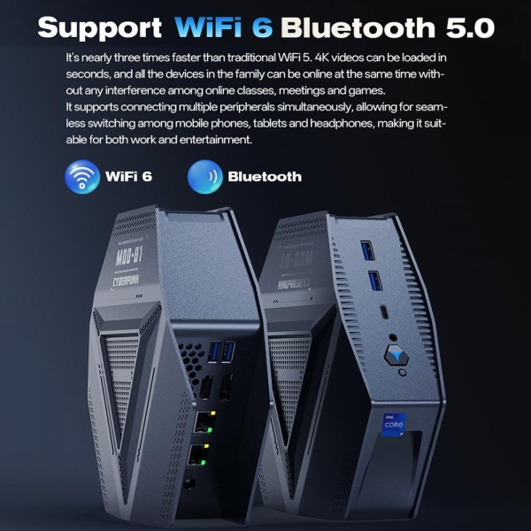 GXMO GH9 Windows 11 Mini PC, Intel Core i9 12900HK Processor, Specification:32GB+1TB(EU Plug)
