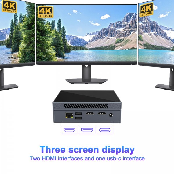 GXMO GX59 Windows 11 Mini PC, 16GB+512GB, Intel 12th Gen Celeron N5095 Quad-Core Processor(EU Plug)