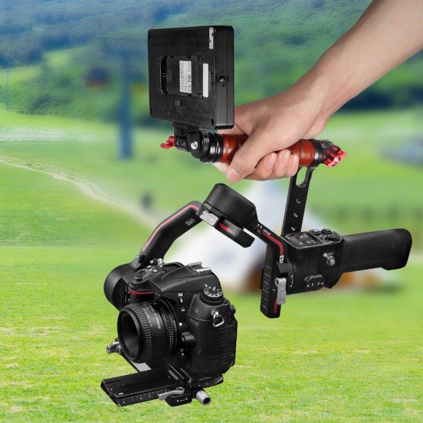 Gimbal Wooden Handle Chute Snail Gimbal Side Handle Grip,For DJI RS 4 Mini / 4 PRO / 3 / 3 Mini / 3 PRO / 2, Spec: Single Handle