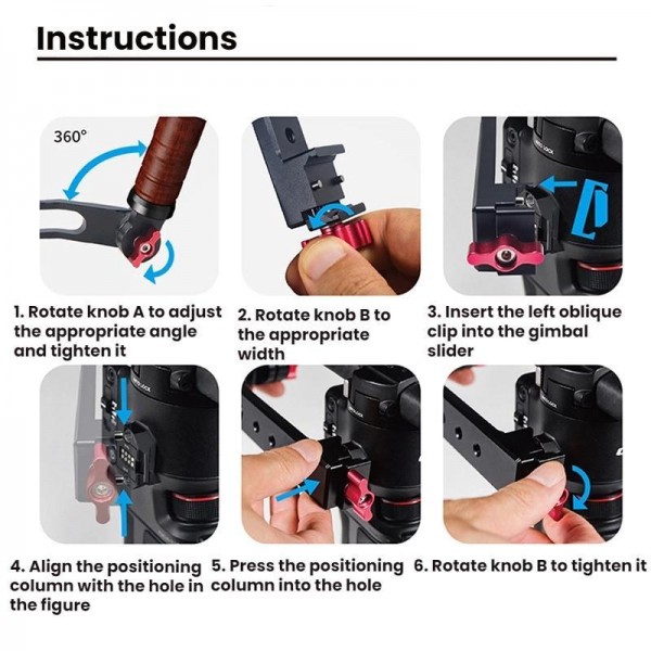 Gimbal Wooden Handle Chute Snail Gimbal Side Handle Grip,For DJI RS 4 Mini / 4 PRO / 3 / 3 Mini / 3 PRO / 2, Spec: Single Handle