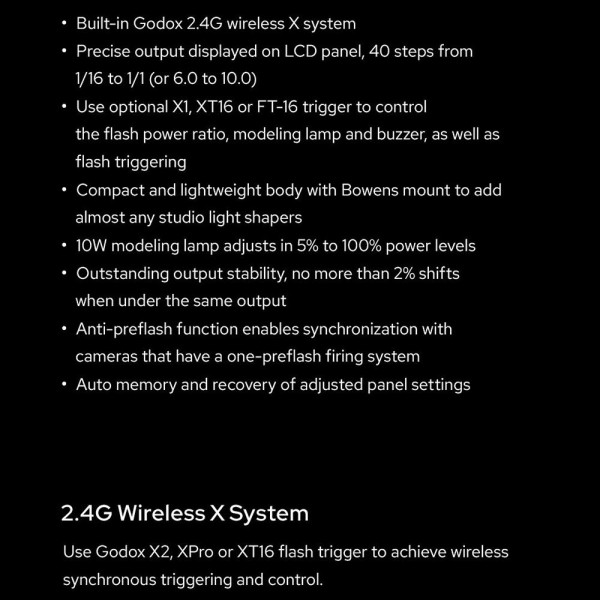 Godox SK400II-V Studio Flash Photo Light 400Ws Bowens Mount Monolight Light (AU Plug)