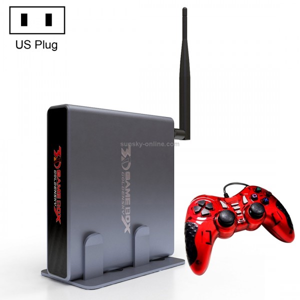 Goldensky G6 2.4G WiFi Game Console 3D Games 2418 Classic Games Console with Controller for Family TV Retro Game(US Plug)