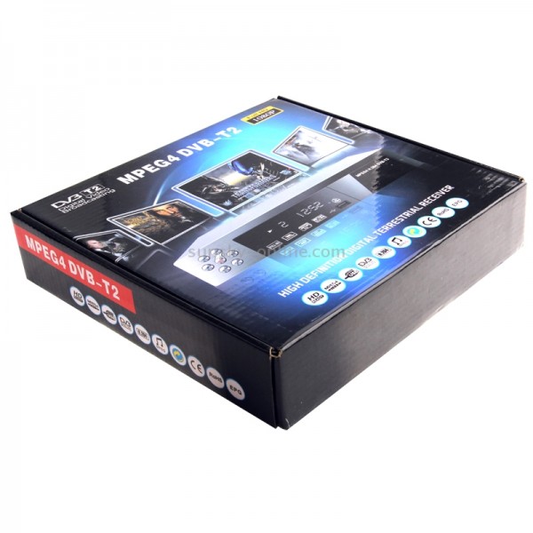 H.264 / MPEG-4 1080P HD DVB-T2 Digital TV Receiver Set Top Box(Black)