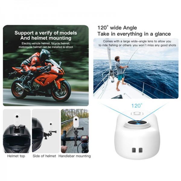 H88 4K Thumb Sports Camera Mini WiFi Camera, Specification:Simple Version(Black)