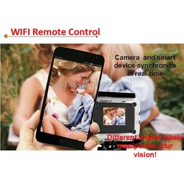 H9 4K Ultra HD1080P 12MP 2 inch LCD Screen WiFi Sports Camera, 170 Degrees Wide Angle Lens, 30m Waterproof(Black)