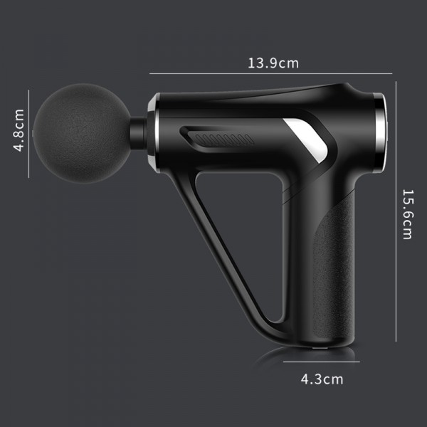 HB-008  Triangular Electric Fascia Gun Body Massage Gun, Specification: Button Style(Silver)