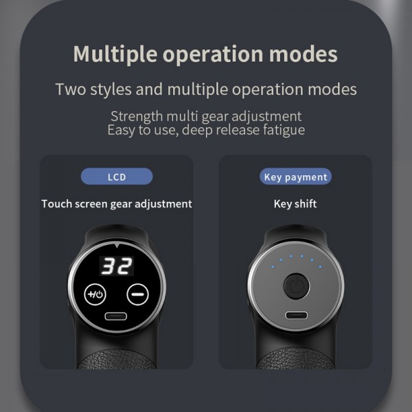 HB-008  Triangular Electric Fascia Gun Body Massage Gun, Specification: Button Style(Silver)