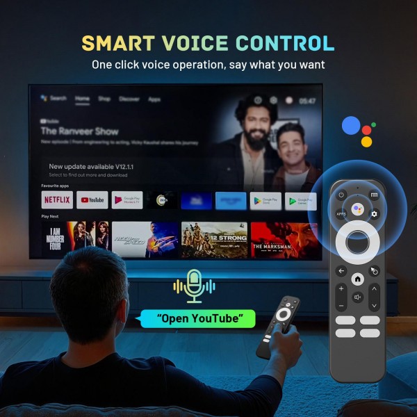 HK1 RBOX X50 Android 14 Smart TV Box with Remote Control, 4GB+32GB, Amlogic S905A Quad-Core(EU Plug)