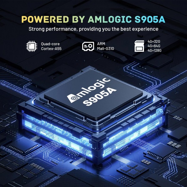 HK1 RBOX X50 Android 14 Smart TV Box with Remote Control, 4GB+32GB, Amlogic S905A Quad-Core(EU Plug)