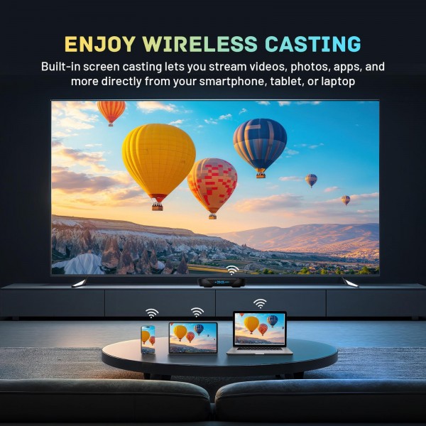 HK1 RBOX X50 Android 14 Smart TV Box with Remote Control, 4GB+32GB, Amlogic S905A Quad-Core(EU Plug)