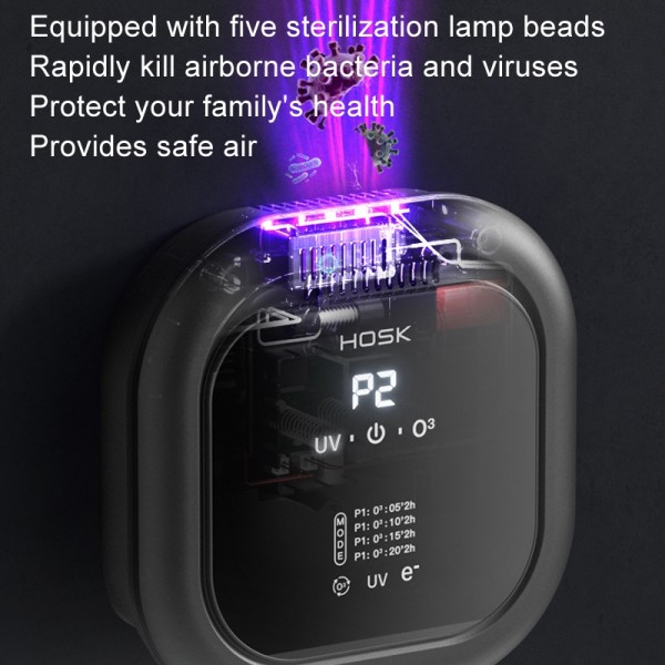 HOSK XT-01 UV Pet Air Purifier Household Deodorant Ozone Generator, Size: USB Plug(White)