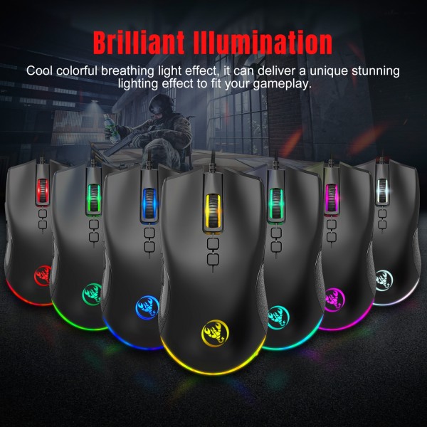 HXSJ P8+V100+A883 Keyboard Mouse Converter + One-handed Keyboard + Programming Gaming Mouse Set