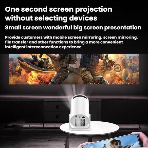 HY200 Home 1080P Projector Mini HD Smart WiFi Projector US Plug