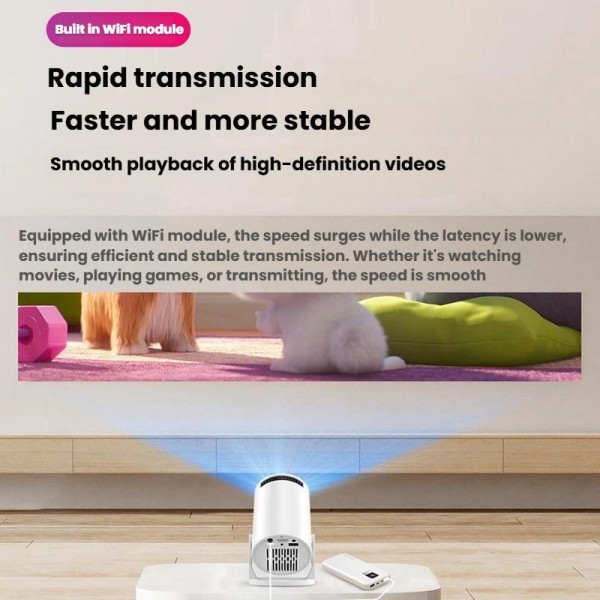 HY200 Home 1080P Projector Mini HD Smart WiFi Projector US Plug