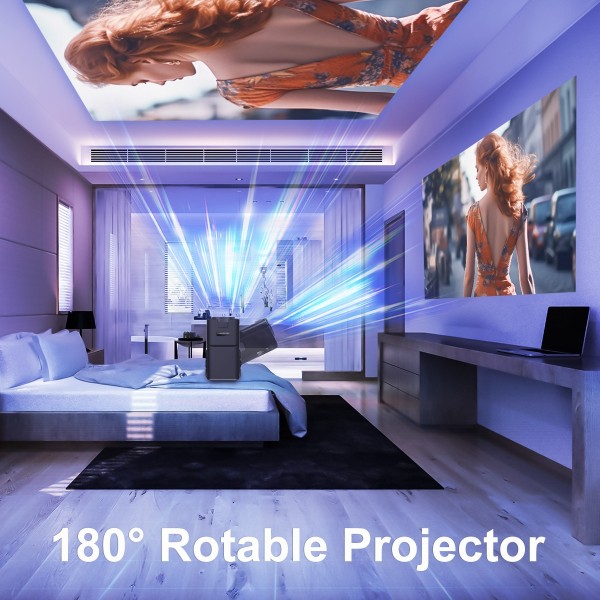 HY320 1080P 390ANSI 4K Android 11 Projector With Wifi 6 Bluetooth 5.0 Support Miracast / Airplay / DLNA US Plug