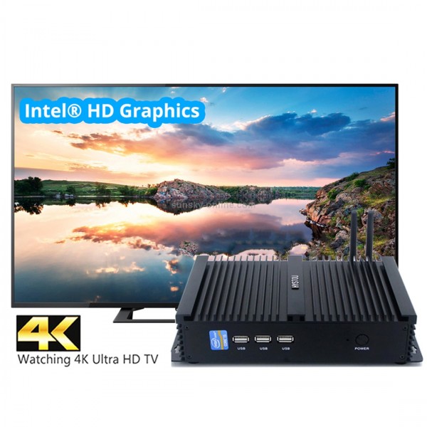 HYSTOU FMP04 i5 7200U Mini PC, Intel Core i5 7200U Processor Dual Core up to 3.1GHz, RAM: 4GB, ROM: 128GB, Support Windows 7 / 8 / 10 / Linux OS