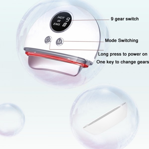 Home Electric Facial Introduction Beauty Instrument Massage Scraping Instrument(White)