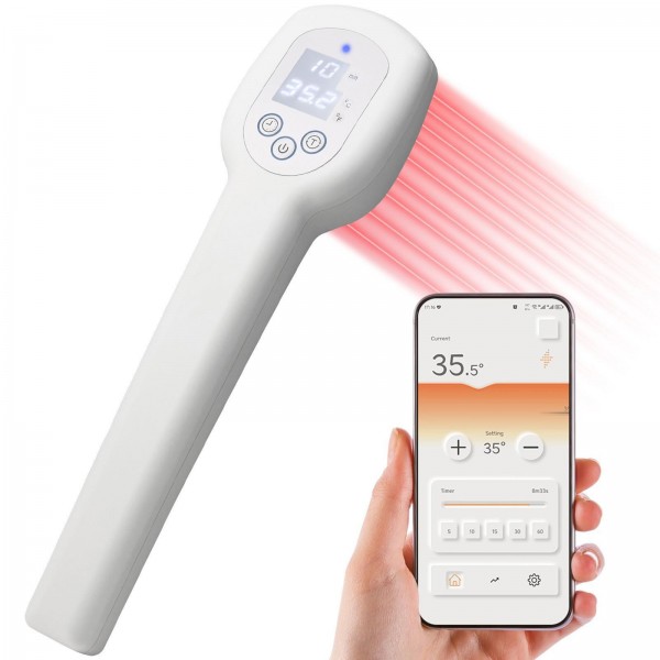 Home Full Body Pain Relief Infrared Physiotherapy Device with APP(White)