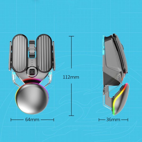 IMICE T800 Rechargeable Bluetooth Dual Mode Wireless Gaming Mice RGB Lighting Plating Mouse(Black)