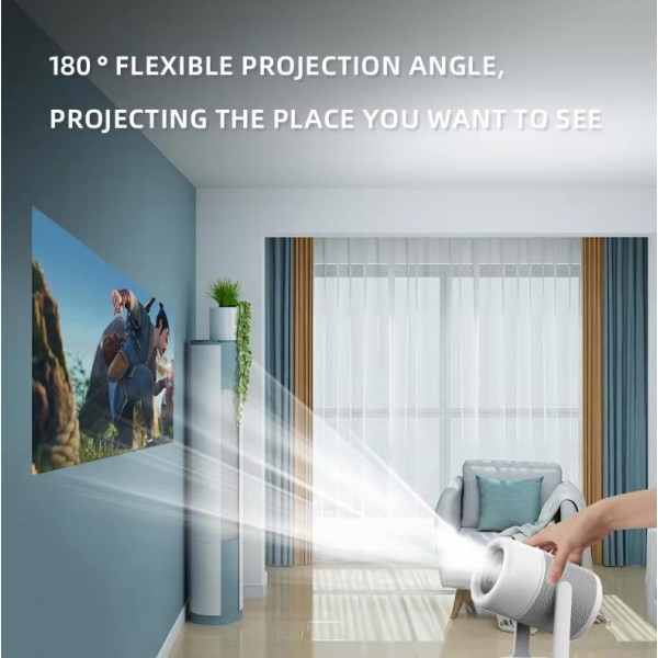 J1 1280 X 720P Projector WiFi 6 Android 11 System Supports Mirroring Screen EU Plug