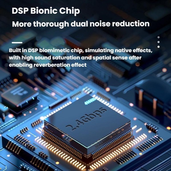 J82 Dual Mic 3 In 1 Interface 8pcs /Set Wireless Collar Clip Microphone Smart Noise Reduction Mini Microphone