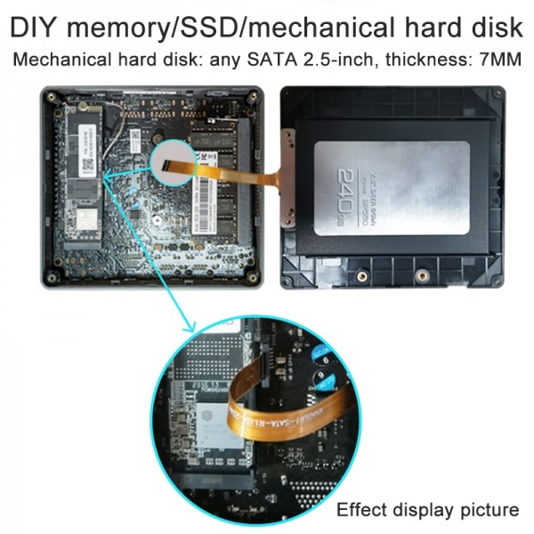 Jumper N305Hi Mini PC, Intel Alder Lake-N i3-N305 Octa-core 3.8GHz, RAM: 16GB, ROM: 512GB(EU Plug)