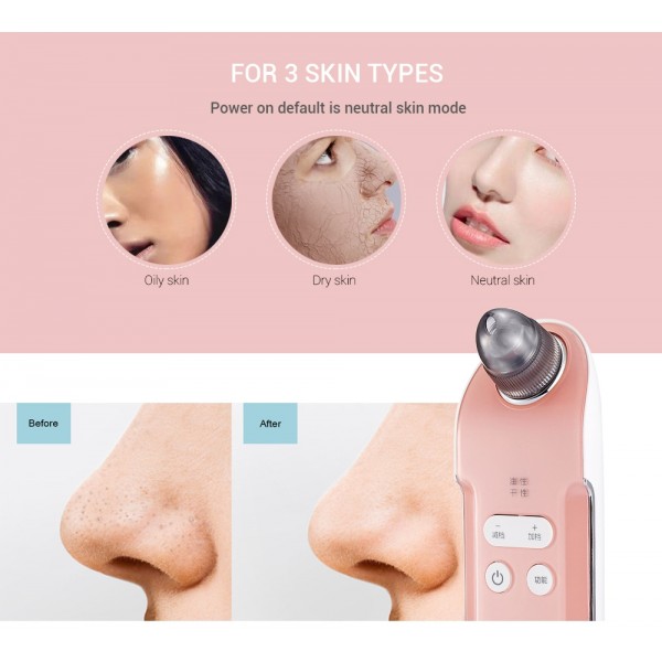 K-SKIN KD803A 3 Level Intensity Blackhead Removal Pore Cleaner Suction Rechargeable Black Spot Cleaner Facial Cleaning Machine