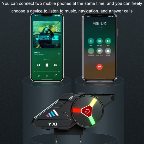 KUQIBAO Motorcycle Helmet Built-in Waterproof Bluetooth-compatible Earphone(Hard Microphone)