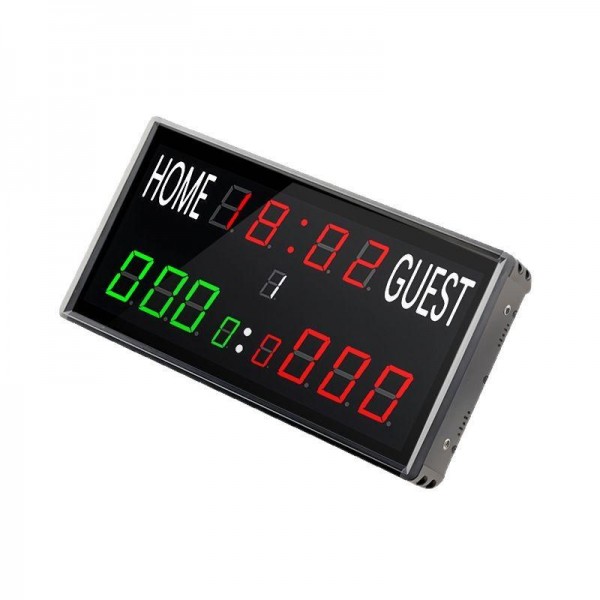 KYX--0030 13-digit LED Electronic Scoreboard Remote Control Multi-function Competition Timer, Plug:US Plug(Black)