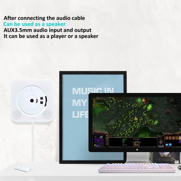 Kecag KC-809 10W Portable Bluetooth Album CD Player Player(Black)