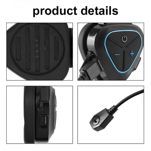 LX1 Motorcycle Half Helmet Waterproof Wireless 5.3 Bluetooth Headset, Version: English(Classic Green)