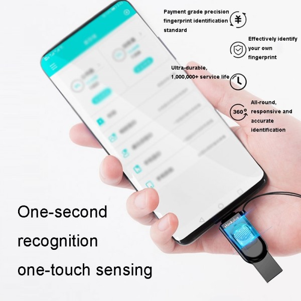 Lenovo Thinkplus TFU301 Dual Interface Type-C+USB Fingerprint Encrypted USB Flash Drive, Capacity: 32G