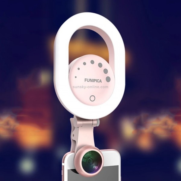 Live Broadcast Selfie Light Beauty LED Flash Light + Phone Lens