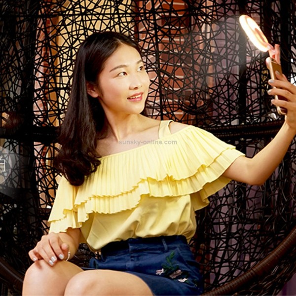 Live Broadcast Selfie Light Beauty LED Flash Light + Phone Lens