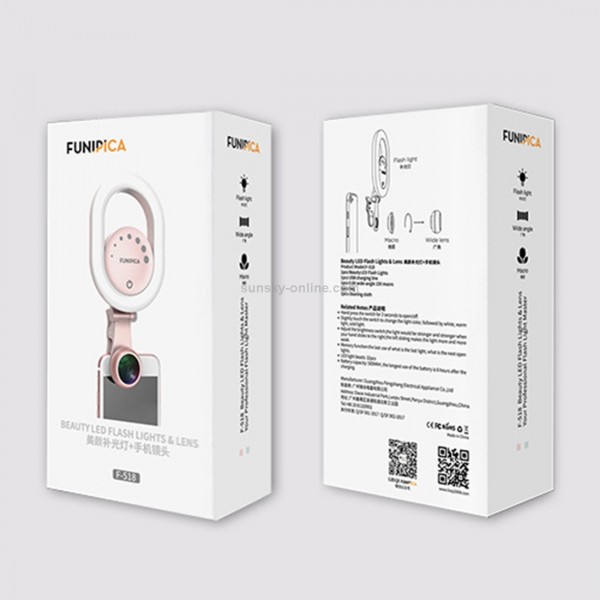 Live Broadcast Selfie Light Beauty LED Flash Light + Phone Lens
