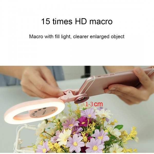 Live Broadcast Selfie Light Beauty LED Flash Light + Phone Lens