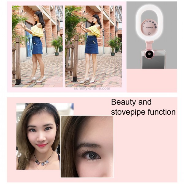 Live Broadcast Selfie Light Beauty LED Flash Light + Phone Lens