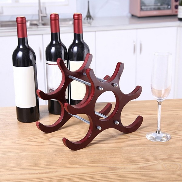 Living Room Bar Wine Rack Decorative Ornaments(Red)