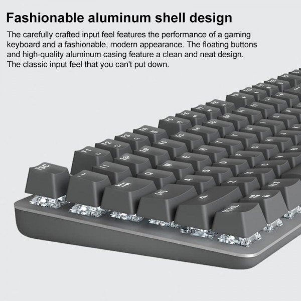 Logitech K845 Backlit Mechanical Wired Keyboard, Cable Length: 1.8m, Type:TTC-Brown Axis(Black)