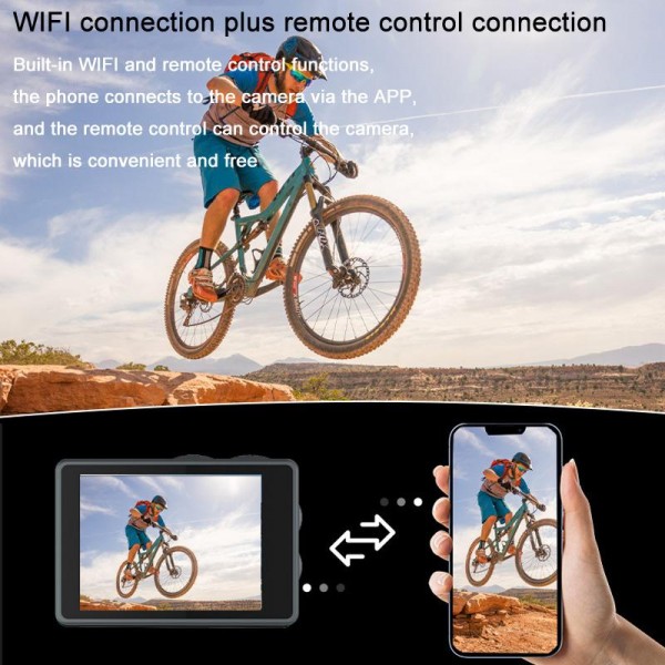 M40R With Remote Control 5K Action Camera Anti-Shake Outdoor HD Shooting Cycling Recorder Under Dive Camera