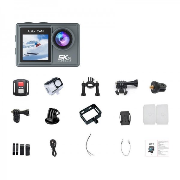 M40R With Remote Control 5K Action Camera Anti-Shake Outdoor HD Shooting Cycling Recorder Under Dive Camera